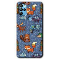 Omix X300 Kılıf HD Desen Baskılı Arka Kapak+Temperli Cam - Animals Funny