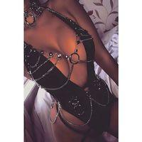 Seksi Zincirli Ve Halkalı Şeffaf Harness - Brf271