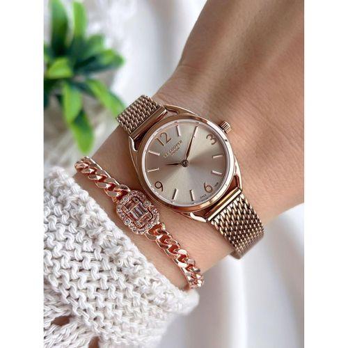 Lee Cooper Çelik Kordonlu 3 Atm Suya Dayanıklı + Bileklik Hediyeli Kadın Kol Saati VS.BLKT.0792