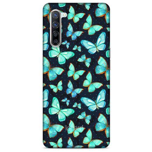 Oppo Reno 3 Pro 5g Kılıf Kelebek Etkisi (12) Koruyucu Silikon Beyaz Mavi