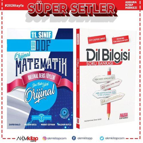 Orijinal Yayınları 11. Sınıf Matematik ODF Seti ve AKM Dil Bilgisi Soru Bankası Seti 2 Kitap