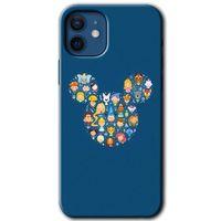 iPhone 12 Mini Kılıf HD Desen Baskılı Arka Kapak - Mickey + Kırılmaz Cam
