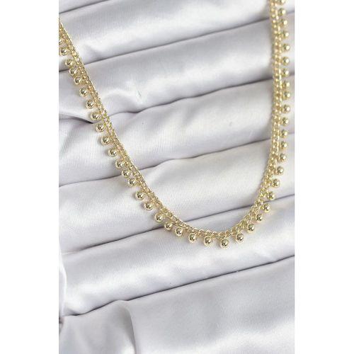 Pirinç Gold Renk Sıralı Topçuk Model Kadın Kolye