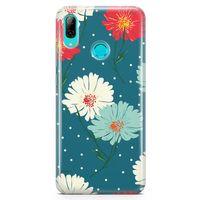 Huawei Y9 2019 Kılıf Karlı Çiçekler Arka Kapak Koruma Desenli Full Koruyucu