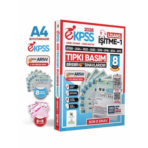 2028 EKPSS Lisans İşitme-1 ÖSYM Çıkmış Soru Tıpkı Basım Soru Kitapçıkları 8li TG Deneme Paketi