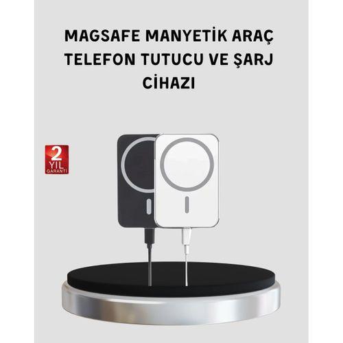 Magsafe Uyumlu Kablosuz Powerbank – Güçlü Mıknatıs, Hızlı Şarj, Kompakt Tasarım
