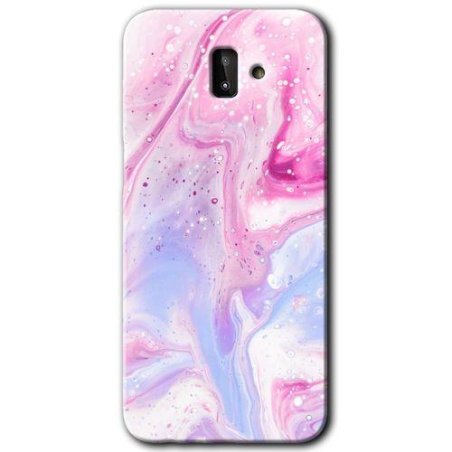 MRCİLETİSİM MRCİLETİSİM Samsung Galaxy J8 Kılıf HD Desen Baskılı Arka Kapak + Temperli Cam - Kabarmış Leke