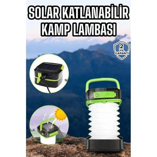 Güneş Enerjili Led Lamba Kamp Lambası Katlanabilir Lamba Usb Şarjlı