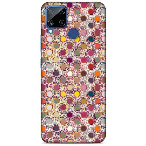 Oppo Realme C15 Kılıf Pastel Renkler (36) Glitter Kılıf Sarı Pembe