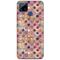 Oppo Realme C15 Kılıf Pastel Renkler (36) Glitter Kılıf Sarı Pembe