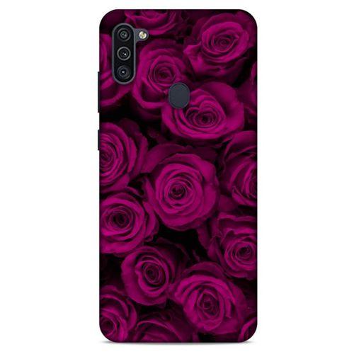 Samsung Galaxy M11 Uyumlu Kılıf Mor Delisi (33) Hybrid Kılıf Güller