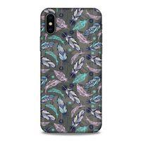 Apple Iphone X Kılıf Desenli Özel Seri Tüyler (6) Silikon Kılıf