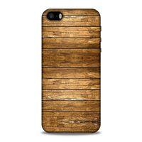 Lopard Apple Iphone 5 Uyumlu Kılıf Wood'X (16) Kalın Kılıf Desenli