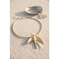 Kırlangıç Model Gold Renk Choker Kadın Kolye