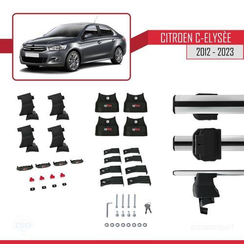 Citroen C-Elysee 2012-2023 Arası ile uyumlu ACE-4 Ara Atkı Tavan Barı GRİ