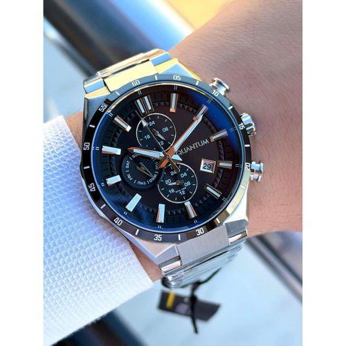 Quantum Çelik Kordon İtalyan Bileklikli 10 Atm Suya Dayanıklı 2 Yıl Garantili Erkek Kol Saati EQ.360