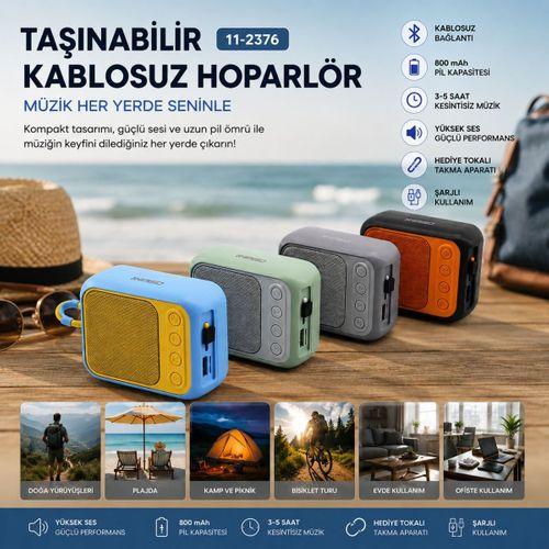 Mini Bluetooth Hoparlör (Type-C, 5W, Mikrofon & Kart Girişi)
