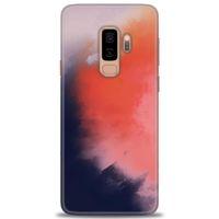 Samsung Galaxy S9 Plus Kılıf HD Baskılı Kılıf - Sisli Turuncu + Tam Ekran Koruyucu