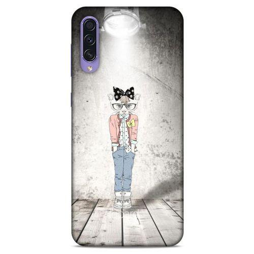 Samsung Galaxy A50s Kılıf FunnyMaX (39) Liquid Crystal Kılıf Açık Gri Kedl