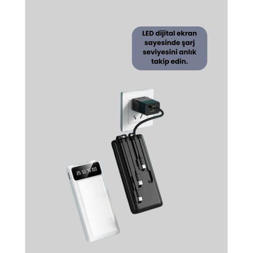Hızlı Şarj Destekli 20.000mah Powerbank Usb Type-c Lightning Lcd
