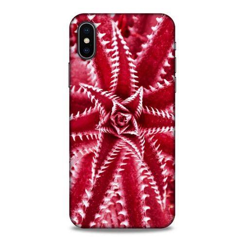 Lopard Apple Iphone X Uyumlu Kılıf Bahar (27) Tasarımlı Kılıf Kırmızı