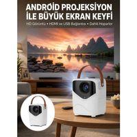 Hd Ayaklı Portatif Projeksiyon Cihazı Bluetooth Wifi Akıllı Android İşlemcili Yeni Nesil