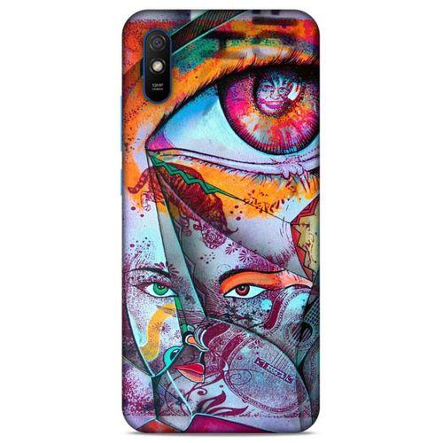 Lopard Xiaomi Redmi 9A Uyumlu Kılıf Sürreal Yüzler ♀ (14) Lansman Kılıf Desenli
