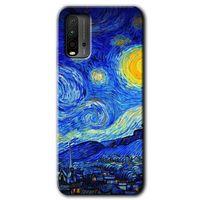 BeRa Aksesuar Xiaomi Redmi 9T Kılıf Baskılı Kapak - Starry Night +Tam Kaplayan Mat Seramik