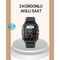 3 Kordonlu Akıllı Saat Uzun Pil Süreli