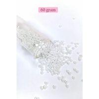 Dökme Cam Kum Boncuk (8/0) 3 mm - 60 Gram - İnci Beyaz - BNC186