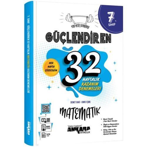 7. Sınıf Matematik Güçlendiren 32 Haftalık Kazanım Denemeleri Ankara Yayıncılık
