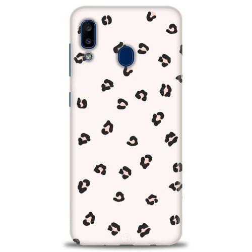 Samsung Galaxy A20 Kılıf HD Baskılı Kılıf - Kahveli Leopar + Tam Ekran Koruyucu