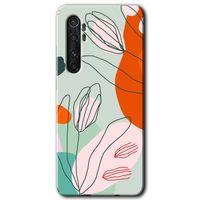 Xiaomi Mi Note 10 Lite HD Baskılı Kılıf + 9D Tam Ekran Koruyucu - Vektör Çiçekler