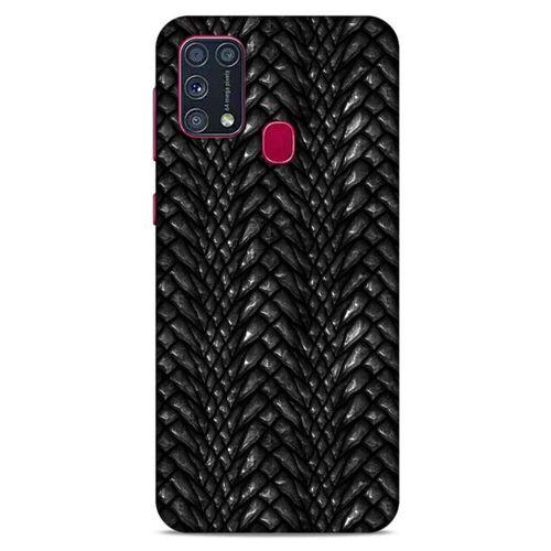 Samsung Galaxy M31 Kılıf Dragons (2) Kabı Ejderha Deri Siyah