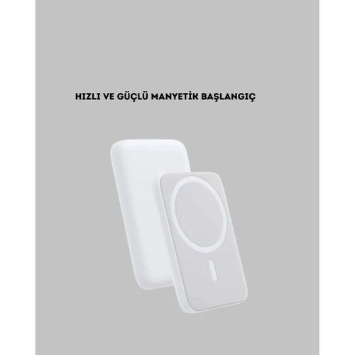 Magsafe Uyumlu Kablosuz Powerbank – Güçlü Mıknatıs, Hızlı Şarj, Kompakt Tasarım