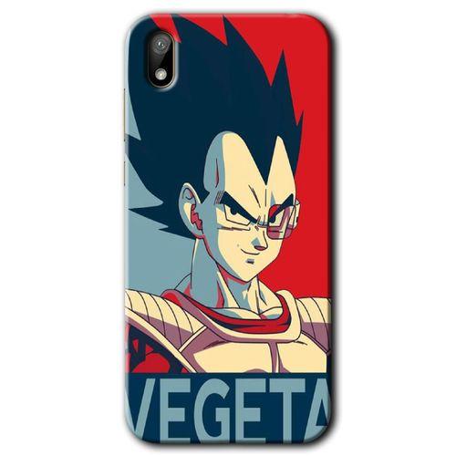 Potkal Hediye Fabrikası Huawei Y5 2019 HD Baskılı Kılıf + 9D Tam Ekran Koruyucu - Vegeta