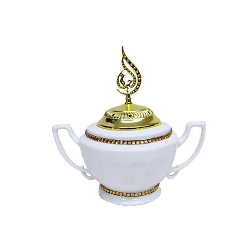 Buhurdanlık Seramik Kulplu Zamak Kapak Detaylı