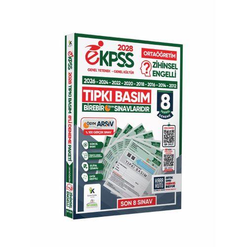 2028 EKPSS Ortaöğretim Zihinsel Engelli ÖSYM Çıkmış Soru Tıpkı Basım 8li Kitapçık TG Deneme Paketi