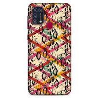 Samsung Galaxy M31 Kılıf Pastel Renkler (14) Lansman Kılıf Kırmızı Krem