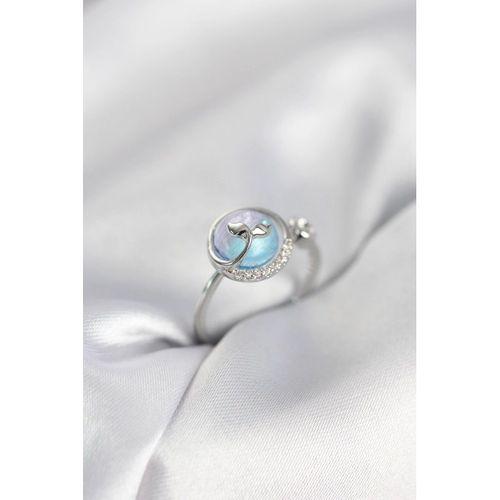 Gümüş Renk Balık Kuyruğu Okyanus Model Kadın Yüzük