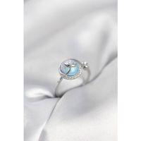 Gümüş Renk Balık Kuyruğu Okyanus Model Kadın Yüzük