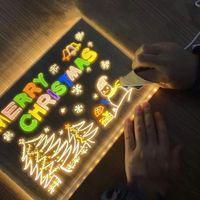 Led Aydınlatmalı Yazı Ve Çizim Tahtası - Büyük Boy 30x20 Cm