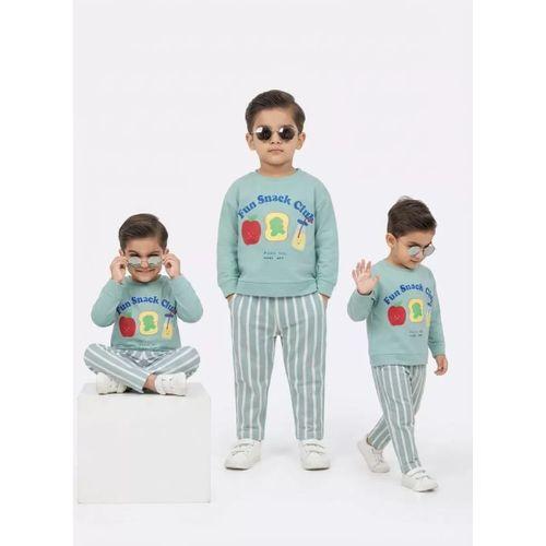 2/5 Yaş Baskılı Fenomen Cool Çizgili Çocuk Takımı