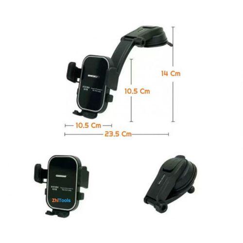 Zhltools Torpido Üstü Vakumlu Araç Telefon Tutucu Ayarlanabilir Uzun Kollu
