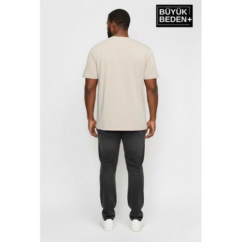 Erkek Büyük Beden Capri Island Baskılı 3xl-6xl Bisiklet Yaka Tshırt SPR26BTS510-14