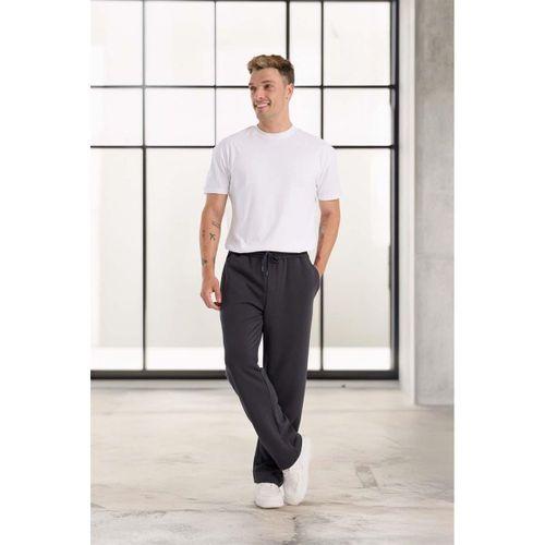 Mendes Baggy Kalıp Diagonal 3 İplik Kumaş Erkek Eşofman Altı Pantolon - Füme