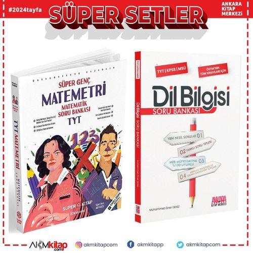 Süper Kitap TYT Matematik ve AKM Dil Bilgisi Soru Bankası Seti 2 Kitap