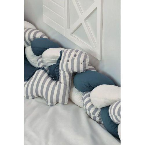 Bibaby Bibaby Dino Saç Örgü Montessori Uyku Seti 69114 İndigo