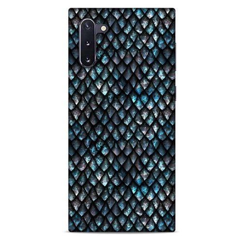 Samsung Galaxy Note 10 Kılıf Dragons (10) Full Koruma Kılıfı Ejderha Skin Mavi Beyaz