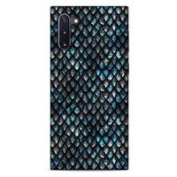 Samsung Galaxy Note 10 Kılıf Dragons (10) Full Koruma Kılıfı Ejderha Skin Mavi Beyaz